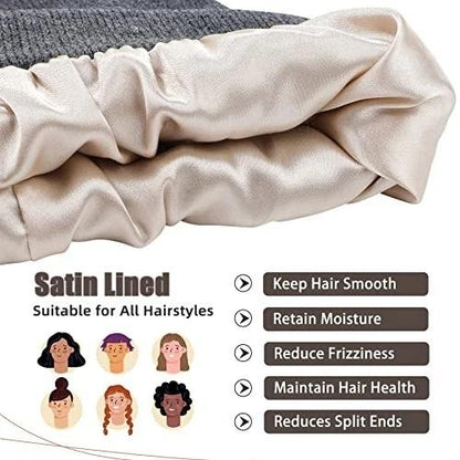 Satin-Lined Silk beanie